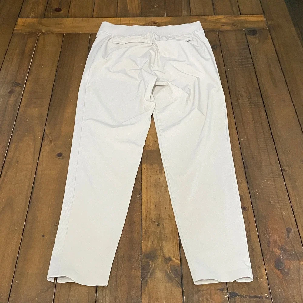 Athleta Brooklyn Ankle Pants Womens 0 Beige Stone Tapered Stretch Travel 198677